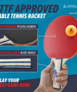 Alternative view of JOOLA Cobra Recreational Ping Pong Paddle - ITTF Approved Table Tennis Rubber - JOOLA Technology Ensures Ideal Ball Control and Spin - Table Tennis Racket for All Skill Levels - Flared Handle Grip