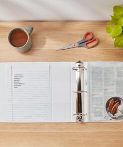 Amazon Basics Economy 3 Ring Binder, Showcase View Binder with 3 Inch, D-Ring, 2-Pack, White 3-inch 22 91XHhfusn5L