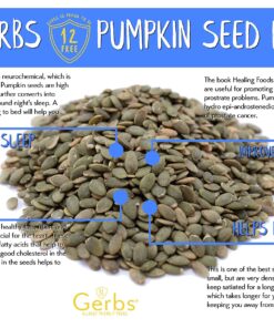 GERBS Lightly Sea Salted Pumpkin Seed Kernels 2 LB. Resealable Bag, Top 14 Allergy Free Foods, Protein & Magnesium Packed Superfood Snack, Non GMO, No Preservatives, Gluten & Peanut Free, Vegan, Keto, Shelled Pepitas grown in Canada Light sea salt 16 91XNen6SHL