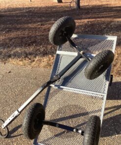 Gorilla Carts GOR1001-COM Steel Utility Cart, Heavy-Duty Convertible 2-in-1 Handle and Removable Sides, 7 cu ft, 1000 lb, Capacity, Gray, 1 pack 57 91XPKvV0P1L