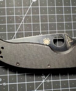 Spyderco Tenacious Folding Utility Pocket Knife with 3.39" Black Stainless Steel Blade and Durable G-10 Handle - Everyday Carry - PlainEdge - C122GBBKP 68 91XR3WbiPyL