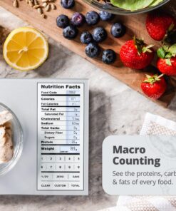 Greater Goods Nutrition Scale, Food Grade Glass, Calorie Counting Scale, Meal Prep Scale, and Weight Loss Scale, Designed in St. Louis, Silver 28 91XWp6QgdL