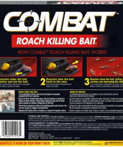 Combat Roach Killing Bait, Roach Bait Station For Large Roaches, Kills The Nest, Child-Resistant, 8 Count,Insects 25 91XYk480pOL