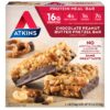 Atkins Chocolate Peanut Butter Pretzel Protein Meal Bar, High Fiber, 16g Protein, 1g Sugar, 4g Net Carbs, Meal Replacement, Keto Friendly, 5 Count 22 91XbSTqnqL