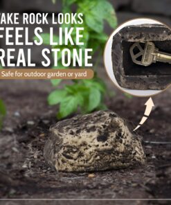 Ram-Pro 2Pc Hide-a-Spare-Key Fake Rock - Looks & Feels Like Real Stone - Safe for Outdoor Garden or Yard, Geocaching 2 Pack Original 15 91XdgtIpgEL