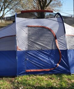 CAMPROS CP Tent 8 Person Camping Tents, Weather Resistant Family Tent, 5 Large Mesh Windows, Double Layer, Divided Curtain for Separated Room, Portable with Carry Bag Blue 53 91XiFgyKPL