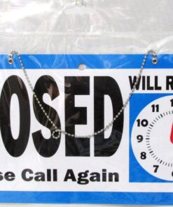 1st Choice Business Hour Open Closed Sign – Bundle of Office Hours Sign Will Return Clock Sign with Suction Cups for Door Window Businesses Stores Restaurants Bars Retail Barbershop Salon Shops (Open/Close Sign) Blue 6 91Xjz0oaTQL