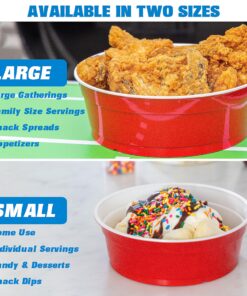 GoBig Red Party Cup Bowls - Disposable Plastic Bowls - 2 Sizes Small - 50 Pack 14 91XmEw5XPjL