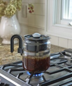 Alternative view of CAFÉ BREW COLLECTION High End Glass Stovetop Percolator Coffee Pot - Best 40 oz Borosilicate Glass Percolator Coffee Pot - Dishwasher Safe Coffee Percolator - BPA Free 8 Cup Percolator by Medelco