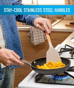 Calphalon Classic Hard-Anodized Nonstick Cookware Kitchen Essentials Set, 6-Piece Pots and Pans Set 6-Piece Nonstick w/ AquaShield™ 33 91XnyaBqxeL