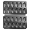 Bellemain Madeleine Pan | 12-Well Madeleine Mold Makes 12 Madeleine Cookies | Nonstick Tea Cake Pan for Madeleines, Cakelet Pan | Warp-Resistant Carbon Steel Madeline Pans (2-Pack) 26 91XoR7YJsLL