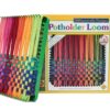 Friendly Loom 7" Potholder Kit Green Metal Loom and Bright Rainbow Color Cotton Loops, Makes 2 Potholders, MADE IN THE USA by Harrisville Designs. Multicolor 68 91XtXu IX0L