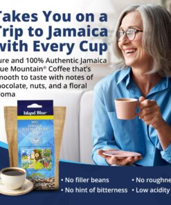Island Blue 100% Jamaica Blue Mountain Medium Roasted Whole Beans Coffee (8oz) 8 Ounce (Pack of 1) 15 91XzL67JHDL