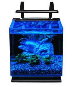 Alternative view of MarineLand Contour Glass Aquarium Kit with Rail Light 3-gallon