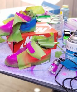 Angelus Neon Acrylic Paint Starter Kit, 6 Pack for Shoes, Boots, Bags, Furniture, Shirts, & More 28 91Y21JJN2FL