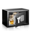 SereneLife Premium Steel Digital Safe Box - 9.1" x 6.7" x 6.7" | Secure Storage for Cash, Firearms, Jewelry & More | Great For Hotels, Cabinets & Home Use | Electronic & Mechanical Access - 2 Keys 16 91Y2HXJCR8L 1