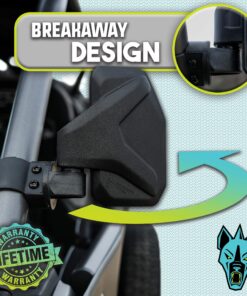 Chupacabra Offroad - Rear View/Side UTV Mirrors with SPOT Mirror - High Impact Right & Left Side Mirror Kit for 1.6" - 2" Roll Cage - RZR Can Am Yamaha Honda Arctic Cat 21 91Y2MXgnz L