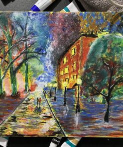 Norberg & Linden Acrylic Paint Set - Canvas and Acrylic Paint Sets for Adults, Teens, Kids - Includes 12 Vivid Colors, 3 Painting Canvas Panels & 6 Assorted Brushes MD 23 91YGrLIqx4L