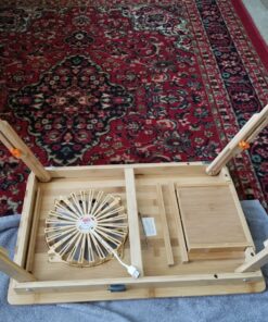 Laptop Desk Nnewvante Adjustable Bed Desk Table Bamboo with USB Fan Foldable Bed Tray w' Drawer 21.6" with Fan 80 91YLTVPiV5L