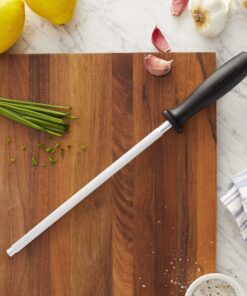 Alternative view of HENCKELS Fine Edge Pro Sharpening Steel, 9-inch, Black/Stainless Steel