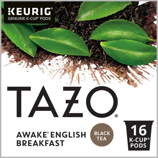 TAZO Tea K-Cups, Awake Engligh Breakfast, 16 Pods 16 Count (Pack of 1)