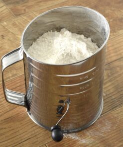 Norpro 3-Cup Stainless Steel Rotary Hand Crank Flour Sifter With 2 Wire Agitator 22 91YYq zKGQL
