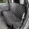 4Knines Dog Seat Cover Without Hammock for Cars, SUVs, and Small Trucks - Heavy Duty, Non Slip, Waterproof (Black) Black 46 91YaL6wBpzL
