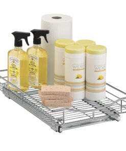 LYNK PROFESSIONAL® Pull Out Cabinet Organizer, 11"W x 18"D - Slide Out Drawers for Kitchen Cabinets - Sliding Pantry Shelves - Roll Out Shelf Storage for Pots, Pans - Lifetime Limited Warranty, Chrome 11" W x 18" D 11x18 Chrome 29 91YcyI9wTQL