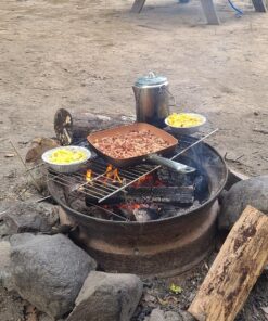 Coleman Deluxe Open Flame Camp Grill, Steel Outdoor Folding Grill Rack for Over Fires, 288 Sq. In. Cooking Surface for Camping, Tailgating, Grilling, & Bonfires 13 91YfROR1NdL