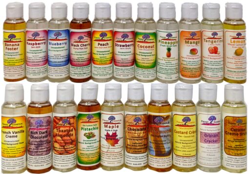 FLAVOR ESSENCE CUSTOM 5 PACK CASE -UNSWEETENED NATURAL FLAVORS ~Any Combination of Flavors You Want.