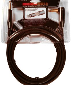 Mogami Gold INSTRUMENT-18R Guitar Instrument Cable, 1/4" TS Male Plugs, Gold Contacts, Right Angle and Straight Connectors, 18 Foot 5 91YmoNhNASL