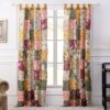 Greenland Home Antique Chic Authentic Patchwork Curtain Panel Set, 84 x 84 inches, Includes Two (2) 42 W x 84 L Panels Multi Color Panel Pair 36 91Yoa14TwUL
