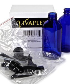 Vivaplex, 2, Large, 8 oz, Empty, Cobalt Blue Glass Spray Bottles with Black Trigger Sprayers 9 91YohpYHXgL