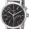 Timex Metropolitan+ Activity Tracker Smart Watch Silver-Tone/Black Bracelet