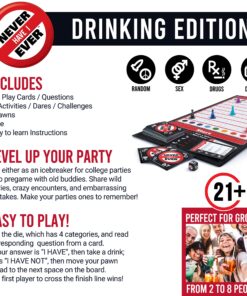 Alternative view of Never Have I Ever Drinking Edition Board Game for Adults | Fun Game Night Party Drinking Games for Adults | for 2+ Players | Ages 17+