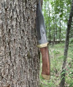 Mossy Oak 14-inch Bowie Knife, Full-tang Fixed Blade, Wood Handle Hunting Knife with Leather Sheath for Camping, Hiking, Survival 52 91YvRsluOL