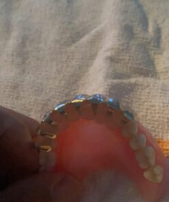 TOPGRILLZ Grills for Your Teeth Hip Hop 8 Teeth Gold Grillz for Men Women Top Bottom Fang 18K Gold Plated Rugged Rapper Costume gold&silver 22 91Z3pJ1IghL