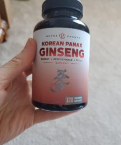 NutraChamps Korean Red Panax Ginseng Capsules | Extra Strength Ginsenosides for Energy, Focus, Performance, Vitality & Immune Support | Korean Red Ginseng Root Extract Powder Supplement | Vegan Pills 31 91Z7EohQD2L