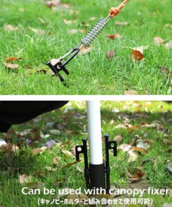 Azarxis Camping Tent Stake Metal Tent Peg with Hook and Tip Cover Heavy Duty Unbreakable for Tarp Canopy Hiking Picnic Beach Garden with Storage Bag #03 Black - Steel - 6 Pack 11.81" 12 91ZC0mGaloL 1