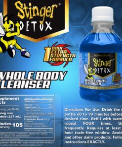 Stinger Detox Whole Body Cleanser 1 Hour Extra Strength Drink, Liquid– Blue Raspberry – 8 FL OZ 28 91ZNpBs5YlL