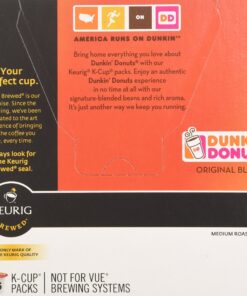 Dunkin Donuts Original Flavor Coffee K-Cups For Keurig K Cup Brewers, 32 Count (Packaging May Vary) 32 Count (Pack of 1) 15 91ZTu2jp yL