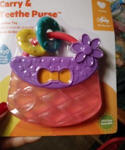 Bright Starts Carry & Teethe Purse Chillable Teether Toy, Ages 3 months +, Pretty in Pink 37 91ZUoQIiN3L 1