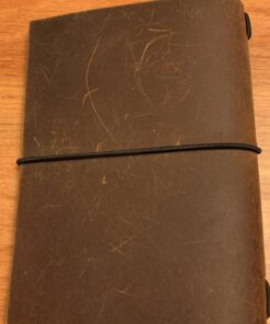 Pocket Travelers Notebook, Refillable Leather Travel Journal for Men & Women, Notebook Cover for Field Notes, Moleskine Small 3.5 x 5.5 Inches, Brown 64 91ZVm2SBQjL