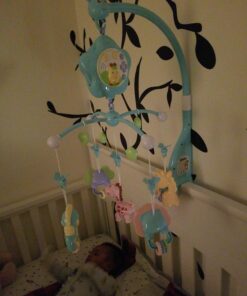 Baby Mobile for Crib, Crib Toys with Music and Lights,Remote, lamp, Projector for Pack and Play, for Ages 0+ Months (Blue-Forest) Blue-Forest 41 91ZYJWVNfL