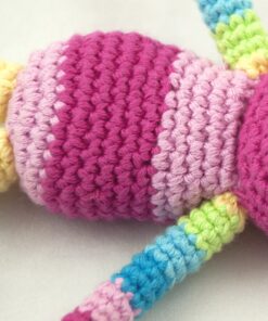 Green Sprouts Animal Friend Rattle Made from Organic Cotton | Encourages Whole Learning The Healthy & Natural Way | Crocheted by Hand, Soft & Flexible, Playful Rattle Sound Pink 26 91ZZrOmV7FL 1