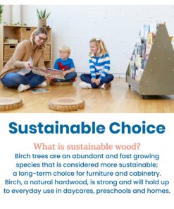 ECR4Kids Double-Sided Mobile Book Display, Classroom Bookshelf, Grey Wash 25 91ZazAiZEnL