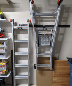 Rubbermaid FastTrack Wall Mounted Storage and Organization System Rail for Home and Garage, Horizontal 48", Holds up to 1,750 pounds, Black, Perfect for Yard Tools/Sports Equipment/Ladders 48" Rail 64 91ZcklGW4NL