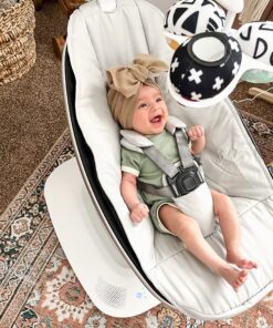 4moms MamaRoo Multi-Motion Baby Swing, Bluetooth Enabled with 5 Unique Motions, Grey 28 91ZclLSUciL