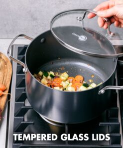 GreenPan Canterbury Hard Anodized Healthy Ceramic Nonstick, 10 Piece Cookware Pots and Pans Set, PFAS-Free, Dishwasher Safe, Oven Safe, Black 15 91Zd6YMMxkL