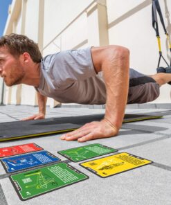 Stack 52 Suspension Exercise Cards. Compatible with All Suspension Trainers. Suspended Bodyweight Resistance Workout Game. Video Instructions Included. Fun Home Fitness Program. 2019 Mega Pack 13 91ZegXnB 2L
